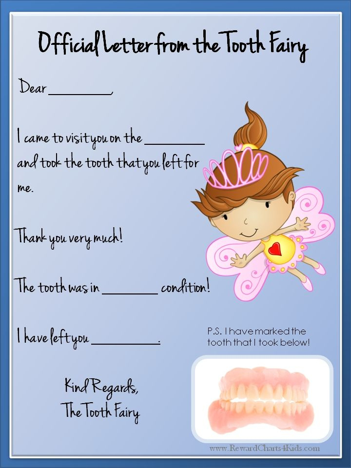 Tooth Fairy Letter | Tooth Fairy Certificate, Tooth Fairy with Tooth Fairy Certificate Template Free