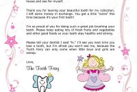 Tooth Fairy Letter – Your Child's 1St Missing Tooth (Girl throughout Tooth Fairy Certificate Template Free