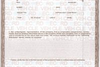 Trailer Certificates Of Origin Mcos with regard to Certificate Of Origin For A Vehicle Template