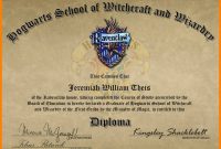 Training Certificate Template Free Best Of Hogwarts Diploma with Harry Potter Certificate Template