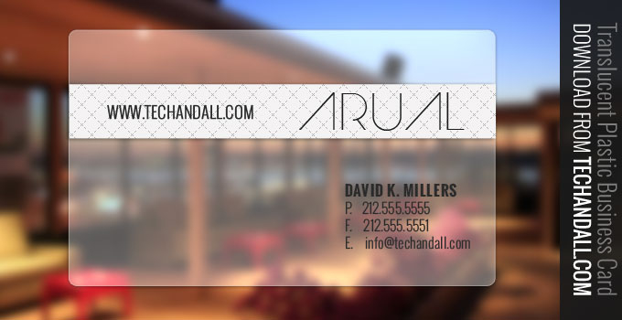 Translucent Plastic Business Card .psd | Tech &amp; All in Transparent Business Cards Template