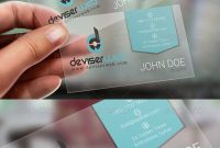 Transparent Plastic Business Card pertaining to Transparent Business Cards Template
