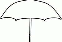 Umbrella Outline | Umbrella Coloring Page, Umbrella Template with Blank Umbrella Template