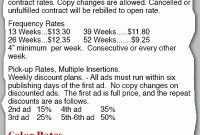 Understanding Advertising Rate Cards in Advertising Rate Card Template