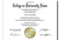 University Graduation Certificate Template (5 with regard to University Graduation Certificate Template