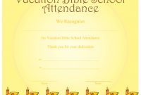 Vacation Bible School Attendance Certificate Printable inside Vbs Certificate Template