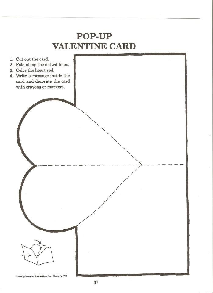 Valentine Printable S For Kids | Pop Up Valentine Cards, Pop intended for Valentine Card Template For Kids