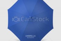 Vector 3D Realistic Render Blue Blank Umbrella Icon Closeup Isolated On  White Background. Design Template Of Opened Parasol For Mock-Up, Branding, regarding Blank Umbrella Template