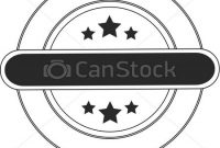 Vector Blank Seal Stamp Template. within Blank Seal Template
