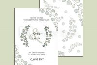 Vector Invitation With Eucalyptus Leaves . Modern Wedding inside Save The Date Banner Template