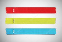 Vector Torn Colored Paper Banners With Staples — Stock intended for Staples Banner Template