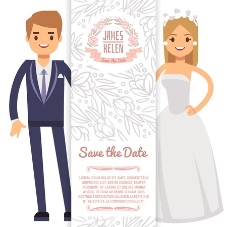 Vector Wedding Banner Template. Decorative Flyer With Bride throughout Bride To Be Banner Template