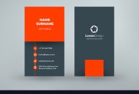 Vertical Double-Sided Business Card Template pertaining to Double Sided Business Card Template Illustrator