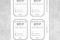 Vintage Wedding Type Rsvp Card Template with regard to Free Printable Wedding Rsvp Card Templates