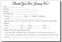 Visitor Card Templates For Pews | Church Outreach, Contact with Church Visitor Card Template