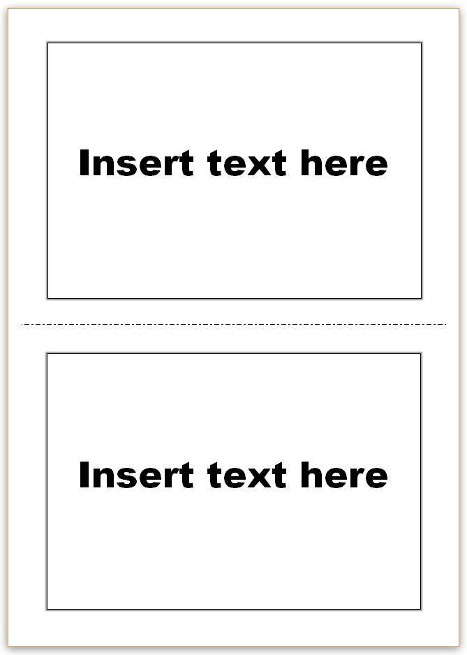 Vocabulary Flash Cards Using Ms Word for Cue Card Template Word