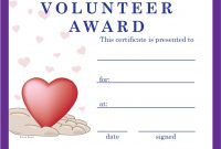 Volunteer Award Certificate Template (2 intended for Volunteer Award Certificate Template