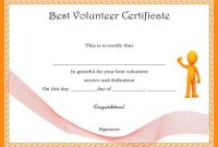 Volunteer Certificate Template (3 throughout Volunteer Certificate Templates
