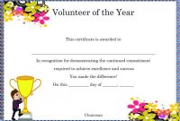 Volunteer Of The Year Certificate Template (4) – Templates in Volunteer Of The Year Certificate Template