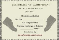 Walking Certificate Templates (7) - Templates Example in Walking Certificate Templates