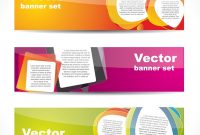 Web Banner Templates Shiny Colorful Modern Decor Free Vector pertaining to Free Website Banner Templates Download