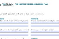 Web Design Business Plan | One Page Template + More with regard to Business Plan Template For Website