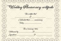 Wedding Anniversary Certificate Template: 22+ Editable with regard to Anniversary Certificate Template Free