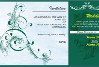 Wedding Invitation Card Template For Ms Word | Word & Excel for Sample Wedding Invitation Cards Templates