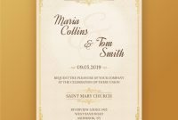 Wedding Invitation Card Template | Free Vector throughout Invitation Cards Templates For Marriage
