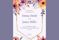 Wedding Invitation Card Template | Free Vector with Church Wedding Invitation Card Template