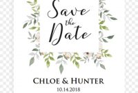 Wedding Invitation Save The Date Flower Floral Des Botanical within Save The Date Cards Templates
