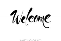 Welcome Lettering Sign. Idea Template – Banner, Inscription within Welcome Banner Template