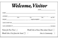 Welcome, Visitor Pew Cards, 50 | Welcome Card, Church pertaining to Church Visitor Card Template