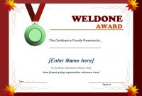 Well Done Award Certificate Template | Word & Excel Templates with Award Certificate Templates Word 2007