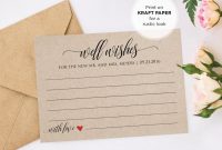 Well Wishes Printable, Wedding Advice Card Template For throughout Marriage Advice Cards Templates