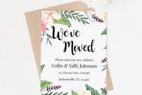 We've Moved Announcement Template Cards, Instant Download for Moving Home Cards Template