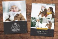 White Christmas Card Template | Photographypla within Free Christmas Card Templates For Photographers