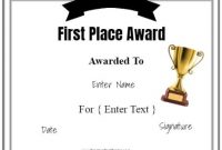 Winner Award Certificate | 100% Free And Editable within First Place Award Certificate Template