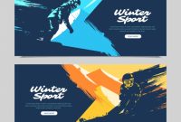 Winter Sport Banner Template | Free Vector inside Sports Banner Templates