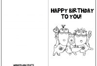 Wonderland Crafts | Free Printable Birthday Cards, Happy within Foldable Birthday Card Template