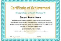 Word Template Certificate Of Achievement regarding Word Template Certificate Of Achievement