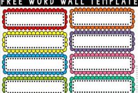 Word Wall Template Free Download | Word Wall Template, Word pertaining to Blank Word Wall Template Free