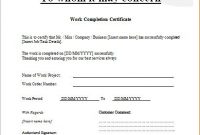 Work Completion Certificate Template | 8+ Free Printable intended for Certificate Of Completion Template Construction