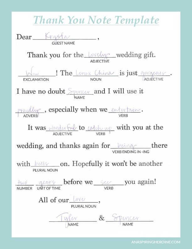 Writing Personalized Wedding Thank You Notes | Wedding Thank with regard to Template For Wedding Thank You Cards