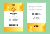 Yellow Id Card Template – Download Free Vectors, Clipart inside Template For Id Card Free Download