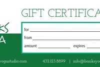 Yoga Gift Certificate Template Free (6) – Templates Example with Yoga Gift Certificate Template Free