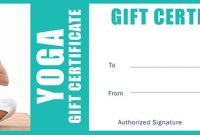 Yoga Gift Certificate Template – Free Gift Certificate inside Yoga Gift Certificate Template Free