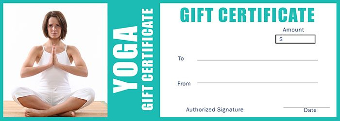 Yoga Gift Certificate Template - Free Gift Certificate inside Yoga Gift Certificate Template Free