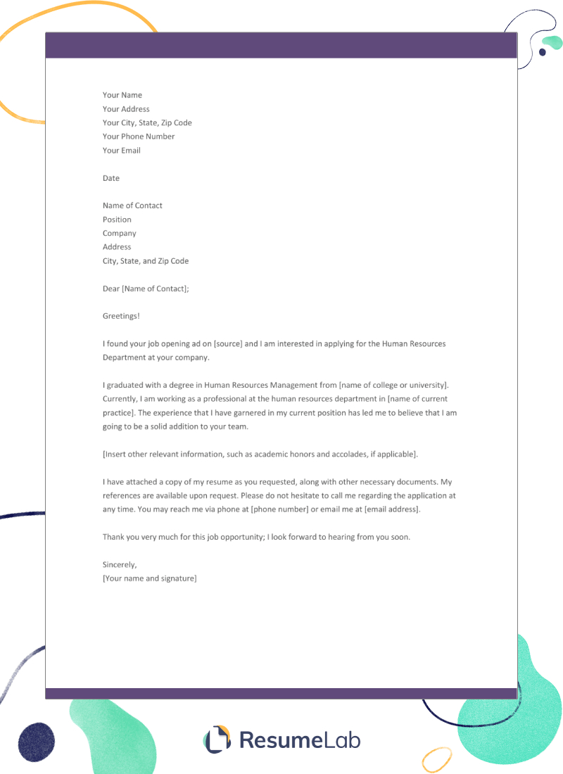 25 Free Cover Letter Templates For Google Docs inside Google Cover Letter Template