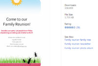 3 Free Family Reunion Flyer Templates | Af Templates within Free Family Reunion Letter Templates